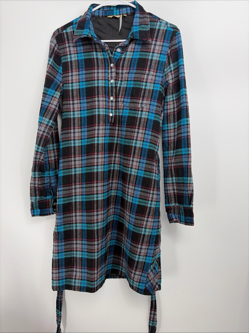 True Grit For Sundance Catalog flannel shirt dress size Small